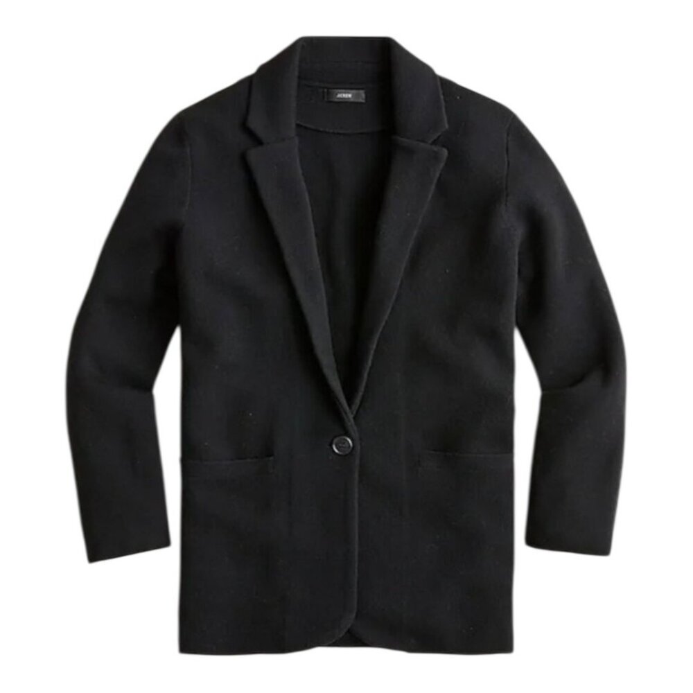 J.Crew Cecile Relaxed Fit Sweater Blazer Womens Size L Minimalist Capsule Wool